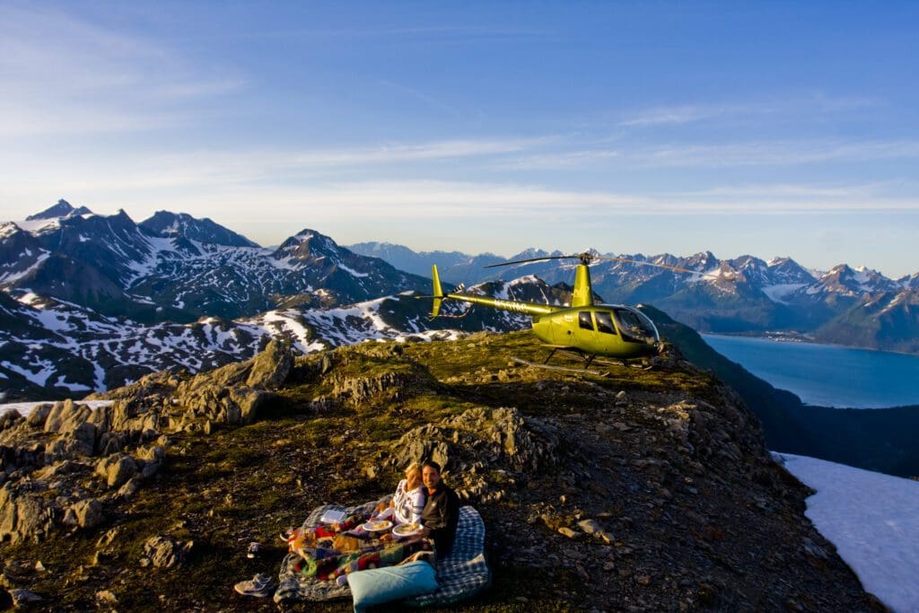 Alaska Helicopter adventures alpine hike and picnic tour